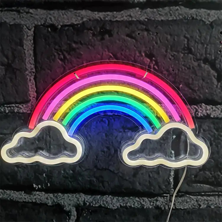 Sinal Rainbow Cloud Neon