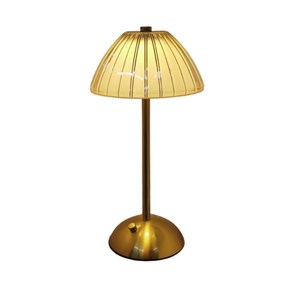 Luminária de Mesa Abajur Dourado Sem Fio Vintage