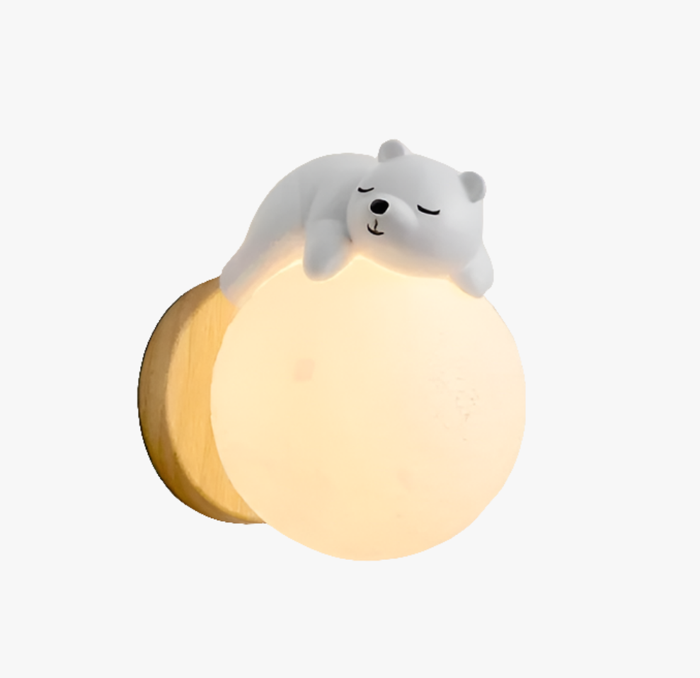 Luminária Arandela Decorativa Urso Dorminhoco