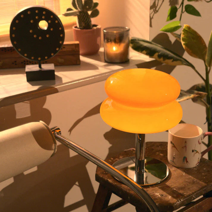 Luminária de Mesa Space 70s Glass Retrô