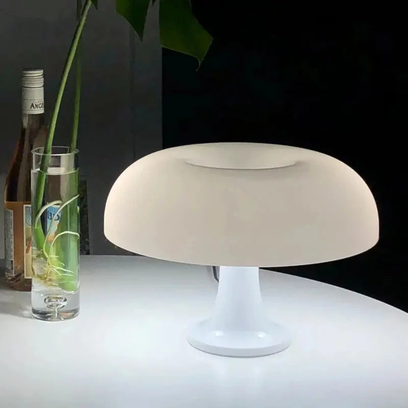Luminária de Mesa Cogumelo Laranja Italiano 1960s