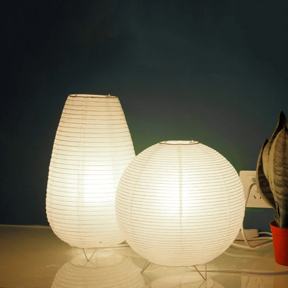 Luminária de Mesa Japonesa Akari Papel de Arroz