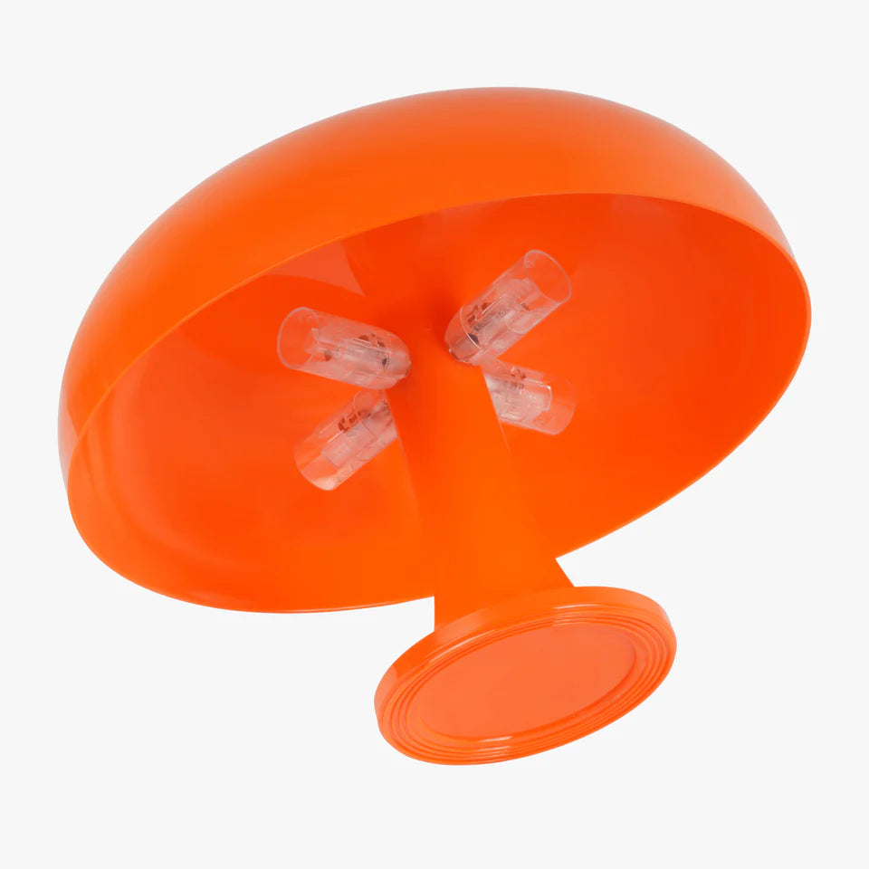 Luminária de Mesa Cogumelo Laranja Italiano 1960s
