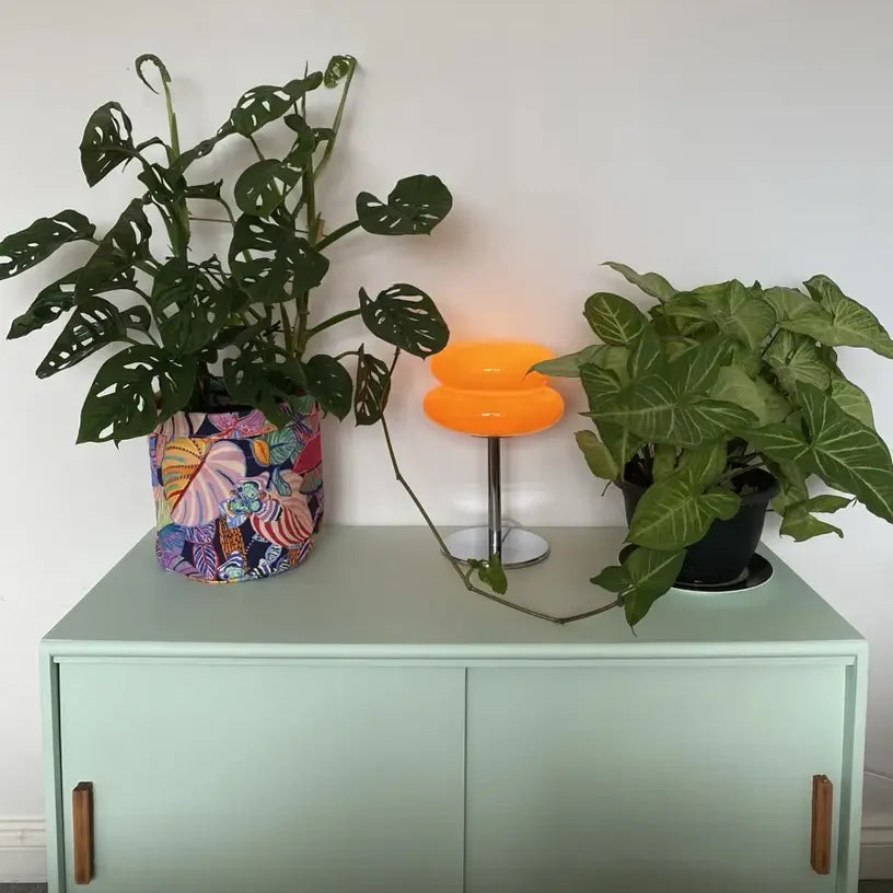 Luminária de Mesa Space 70s Glass Retrô