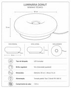 Luminária Bergamota Donuts