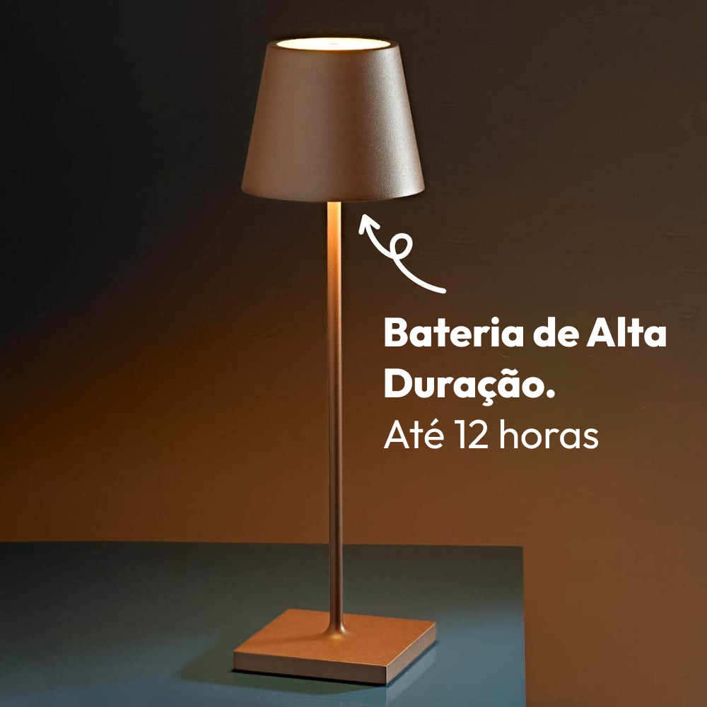 Luminária de Mesa Estilo Poldina Pro Recarregável