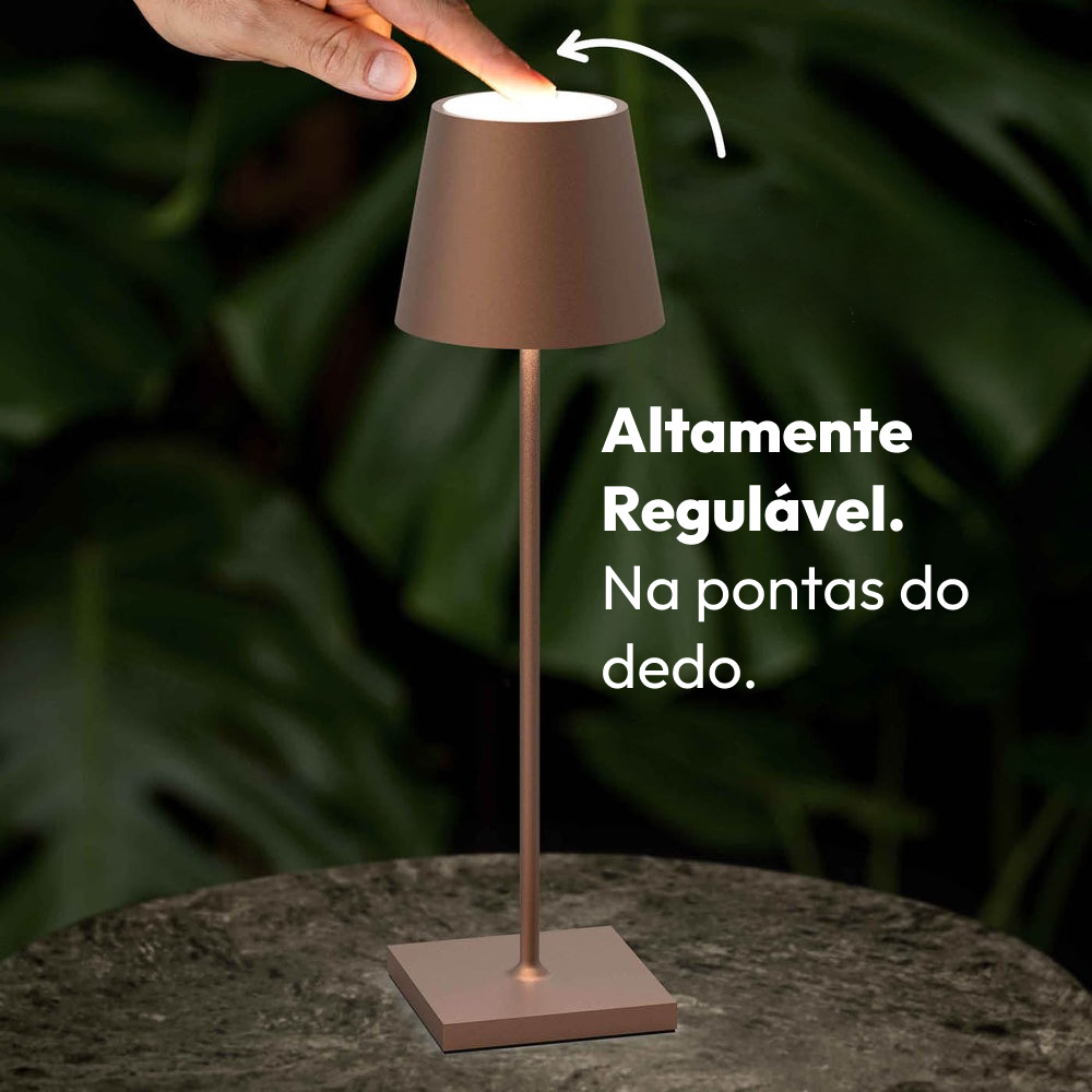 Luminária de Mesa Estilo Poldina Pro Recarregável
