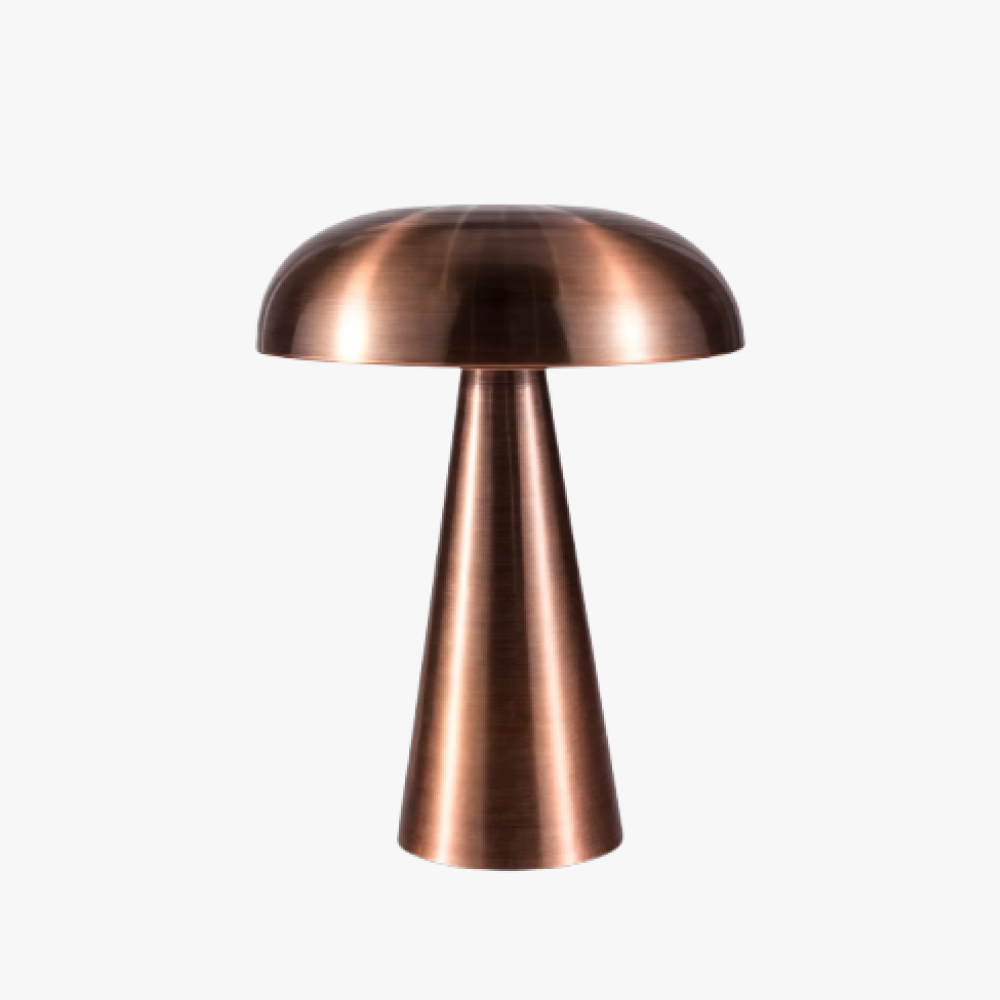 Luminária de Mesa Cogumelo Recarregável Vexpera Inox
