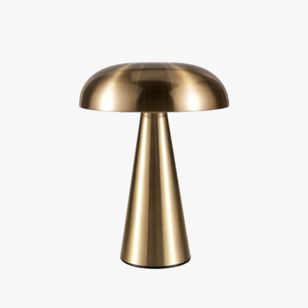 Luminária de Mesa Cogumelo Recarregável Vexpera Inox